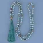 Collier 108 perles en Amazonite
