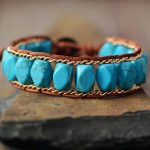 Bracelete de envoltório "Dignidade" em turquesa ecomboutique167